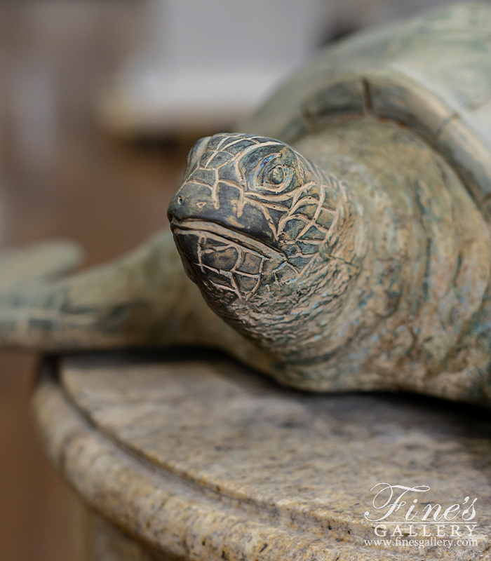 Bronze Statues  - Green Sea Turtle Bronze Statue - BS-1419